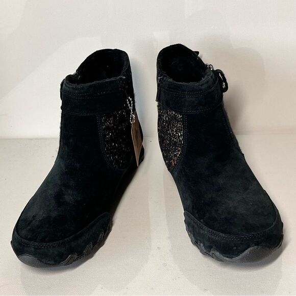 Skechers Bikers High Grade Lite Suede & Sweater Knit Ankle Boot - Picture 5 of 7